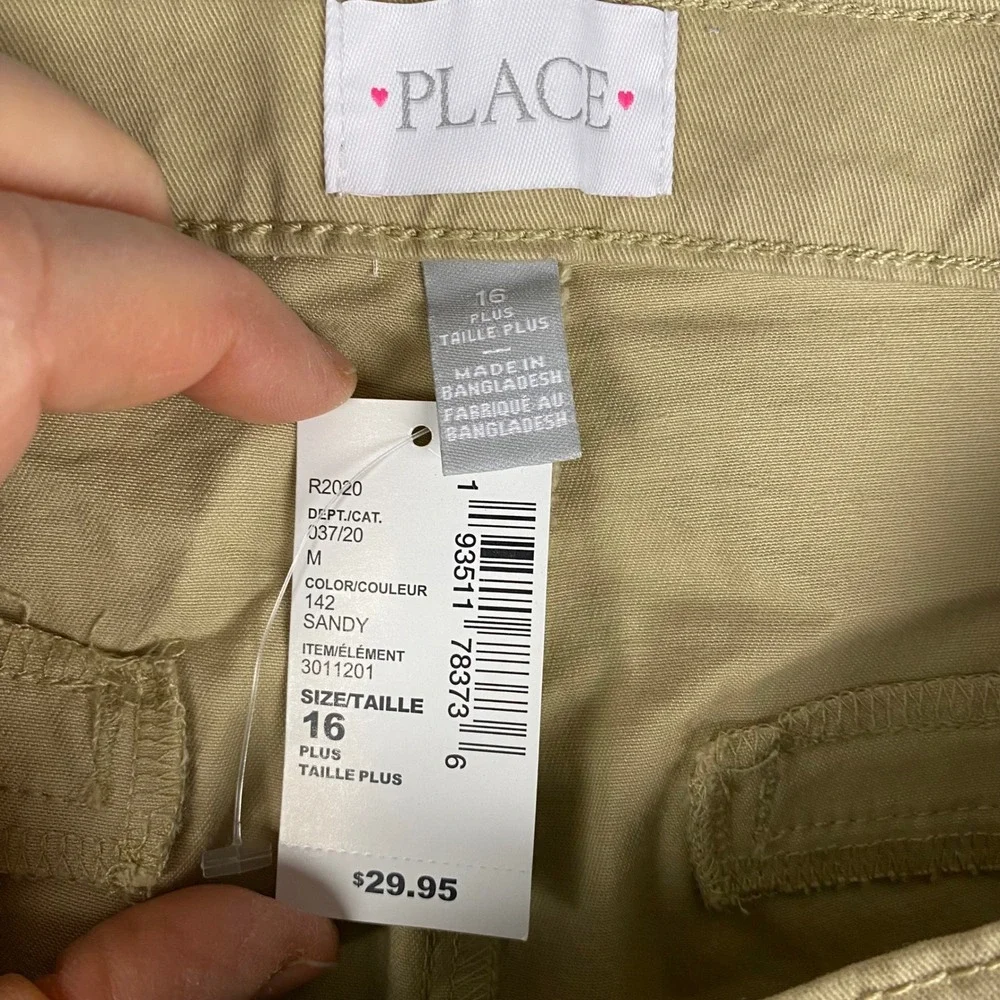 The Childrens‎ Place Girls Khaki Stretch Twill Perfect Pants Size 16 Plus NWT